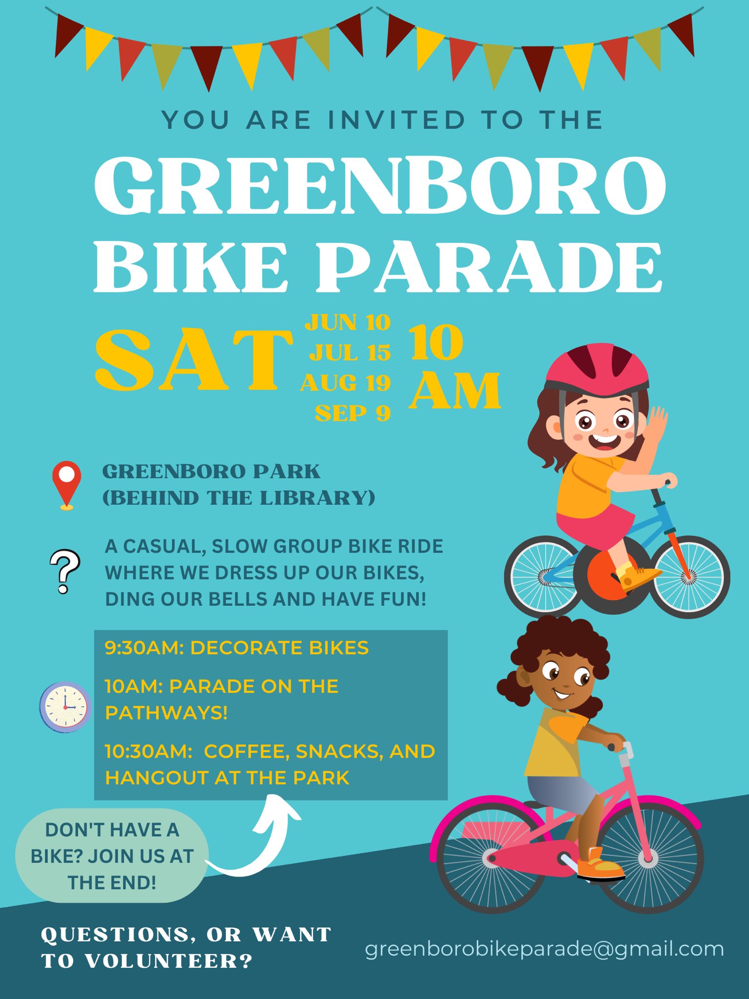 Greenboro Bike Parade September 2023