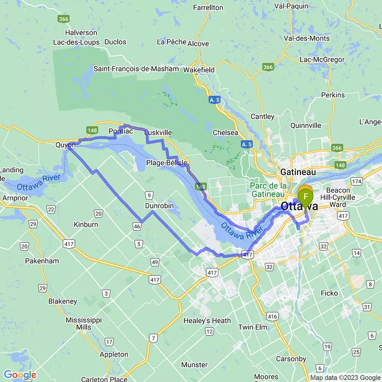 map of Epic Long Quyon Ferry Loop