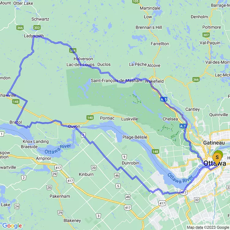 map of Randonneuring with Robert - first NCR Tour!