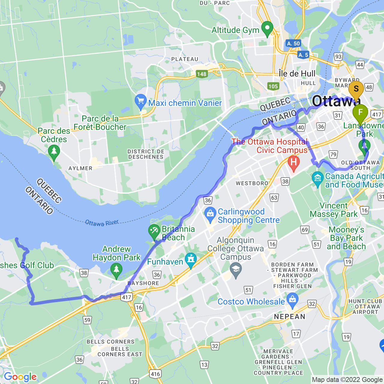 Map of Wesley Clover & Shirley's Bay